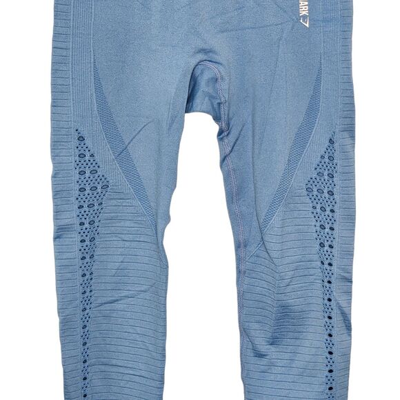 Gymshark Energy Seamless Women's Light Blue Leggings Weightlifting Workout XS - Picture 3 of 9
